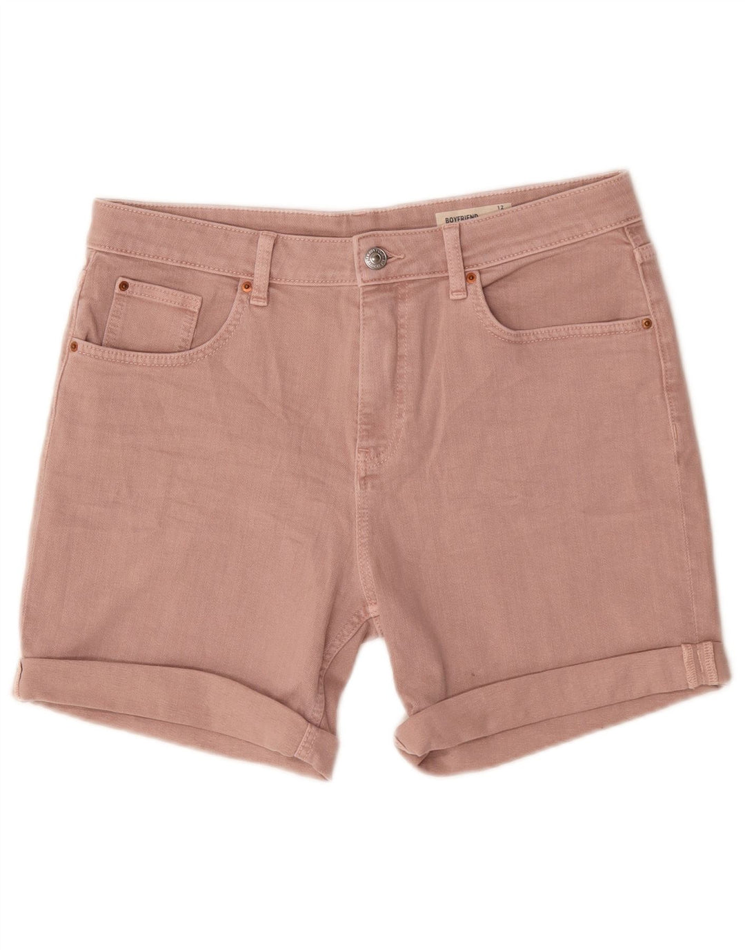 Pantaloncini di jeans da donna Marks & Spencer UK 12 medi W30 cotone rosa