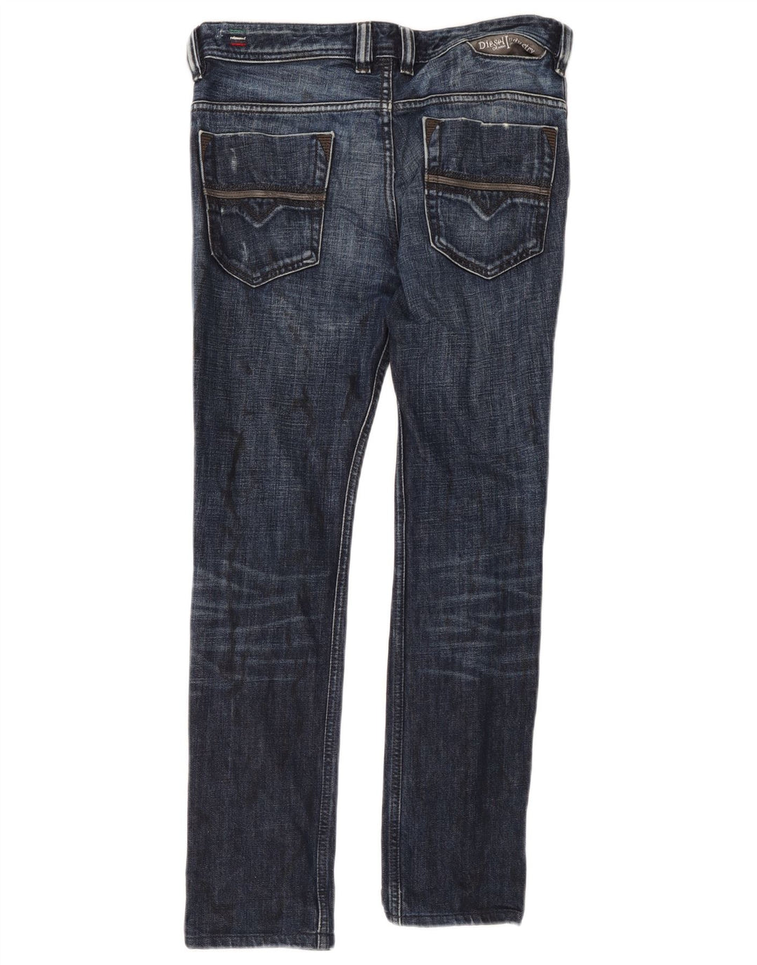 Jeans slim da uomo Diesel Safado effetto consumato W29 L30 cotone blu