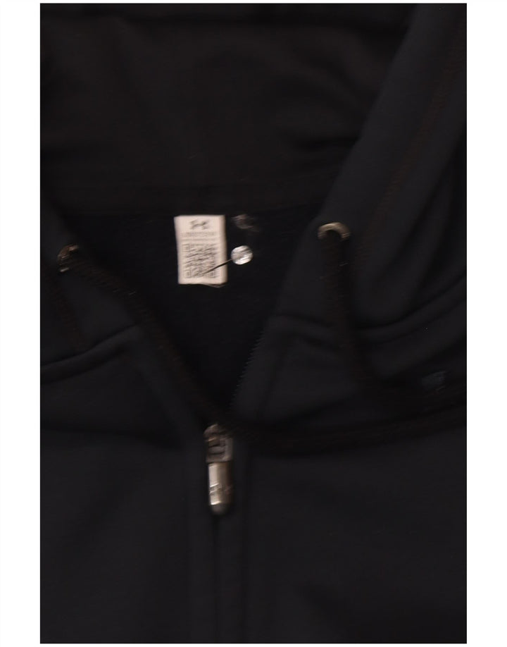 Felpa con cappuccio e zip da uomo Under Armour piccola nera