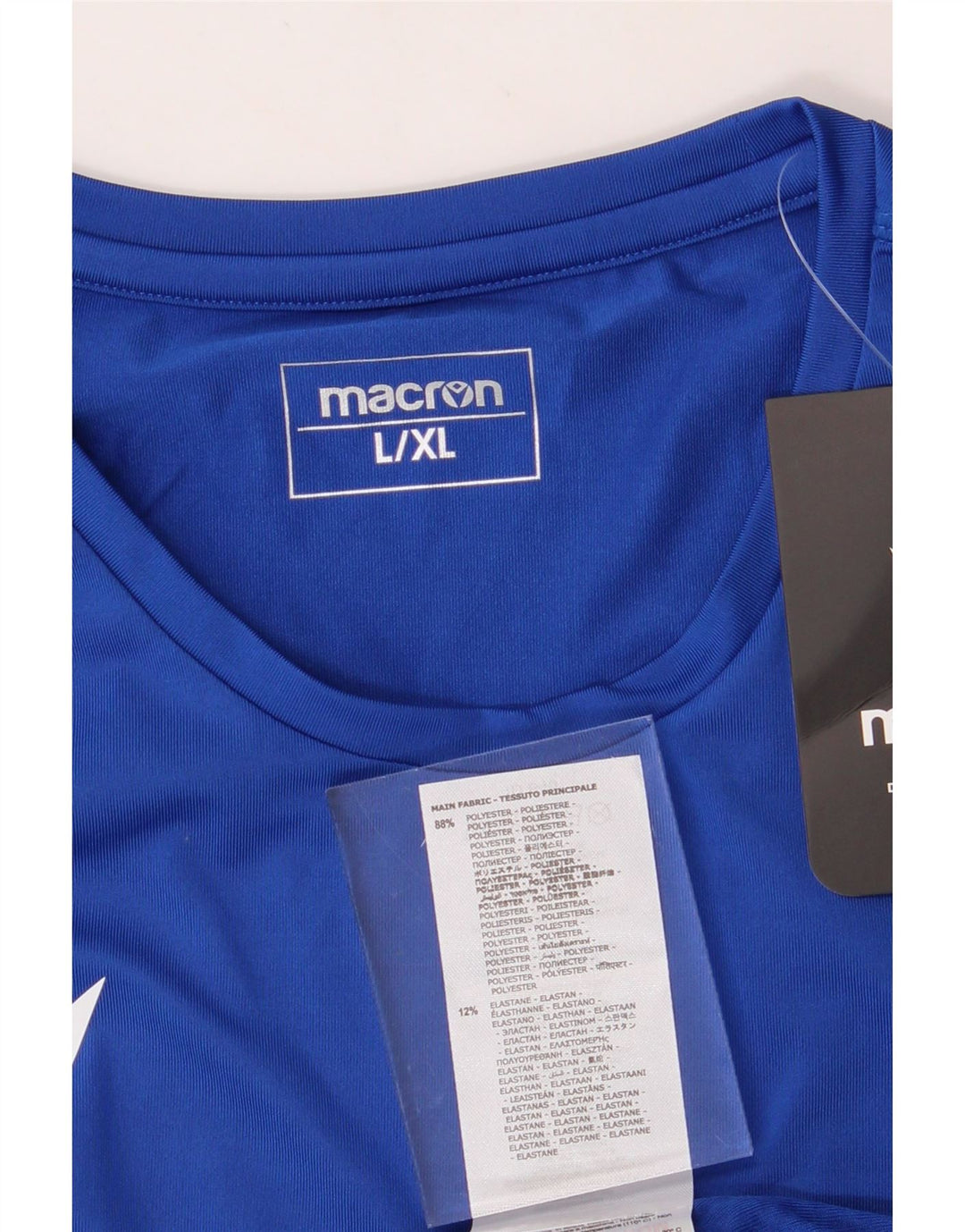 MACRON Mens Top Long Sleeve Large Blue Polyester Vintage Macron and Second-Hand Macron from Messina Hembry 