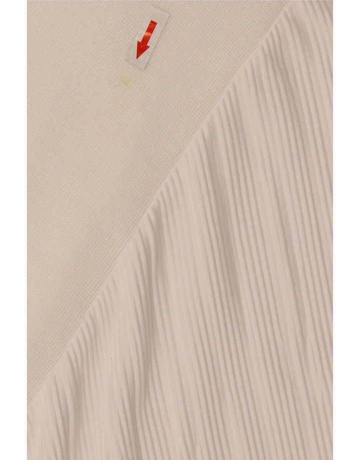 Abito a trapezio a maniche lunghe da donna Zara UK 14 Poliestere bianco medio