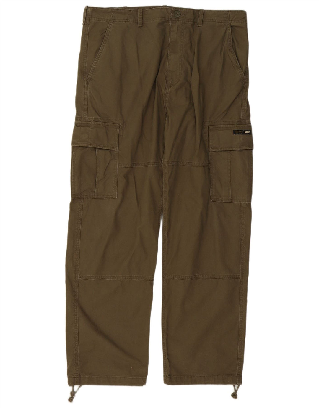 Pantaloni cargo dritti da uomo Superdry W36 L32 cotone kaki
