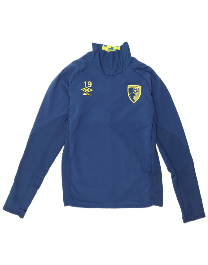 Top grafico da uomo Umbro a maniche lunghe piccolo blu navy