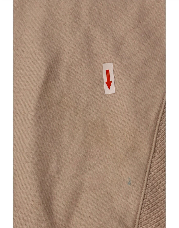 Felpa oversize con grafica da donna Adidas, maglione UK 8, piccola, cotone beige