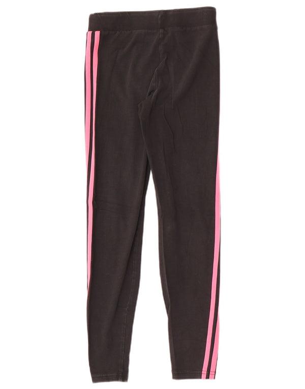 Leggings Adidas Bambina 11-12 Anni Cotone Nero