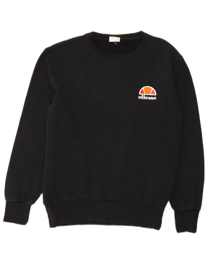 ELLESSE Felpa Uomo Maglione Medio Nero Cotone