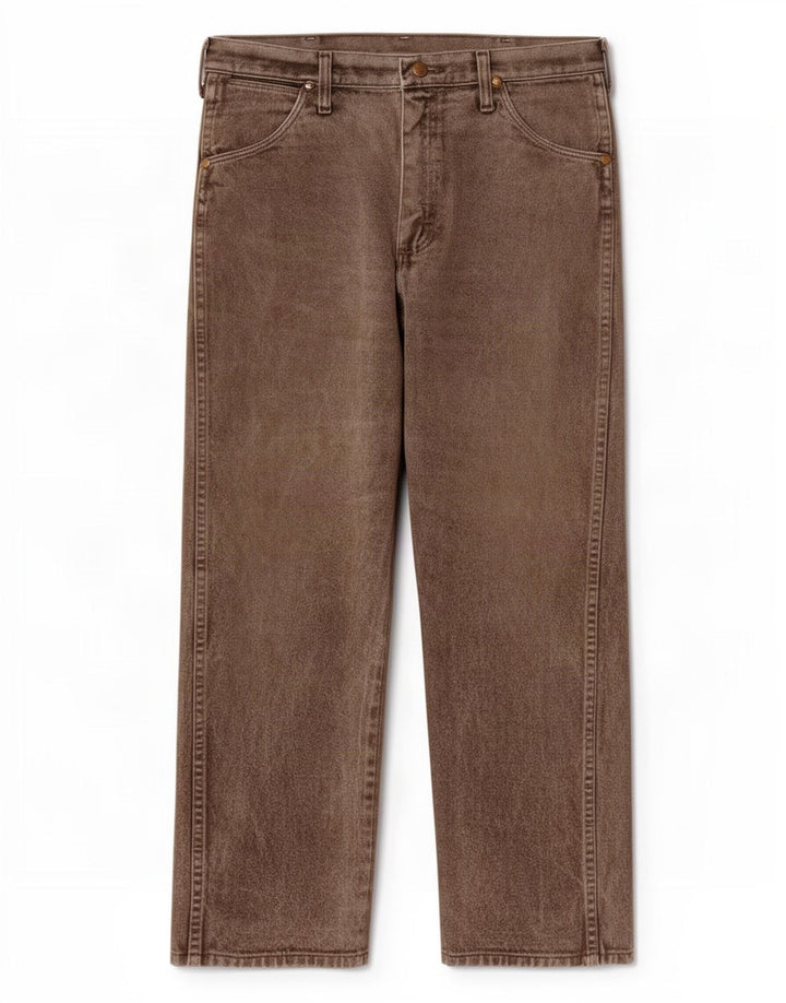Jeans dritti da uomo Wrangler W32 L28 Marrone