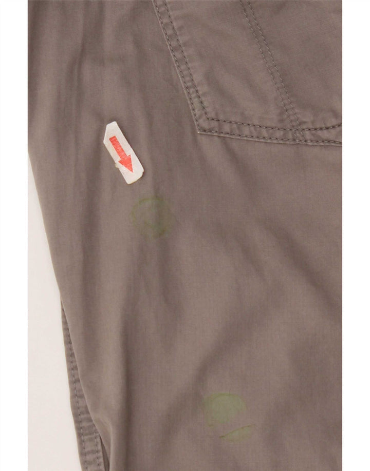 Pantaloncini chino da donna Eddie Bauer US 12 Large W34 cotone grigio