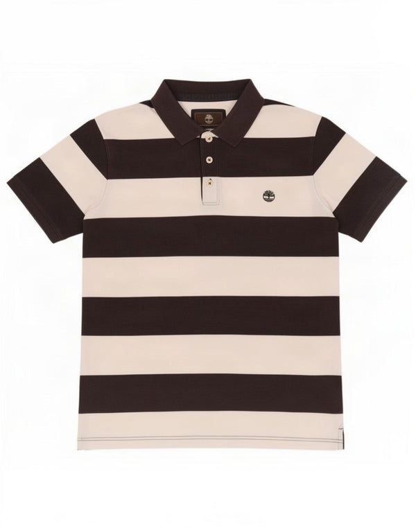 Polo Timberland da uomo Earthkeepers vestibilità regolare XL cotone a righe bianche