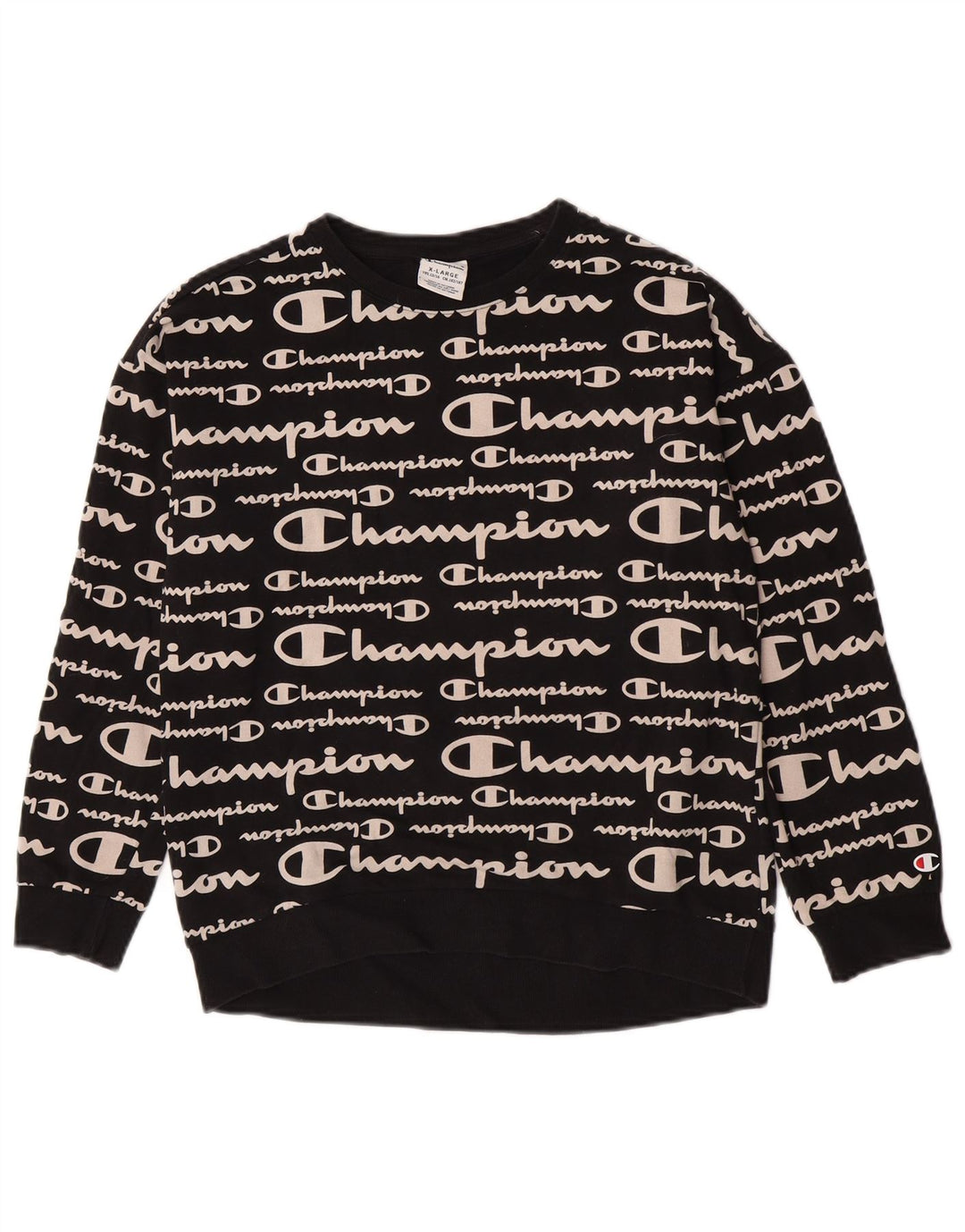 Felpa grafica Champion da ragazzo 13-14 anni XL Nera