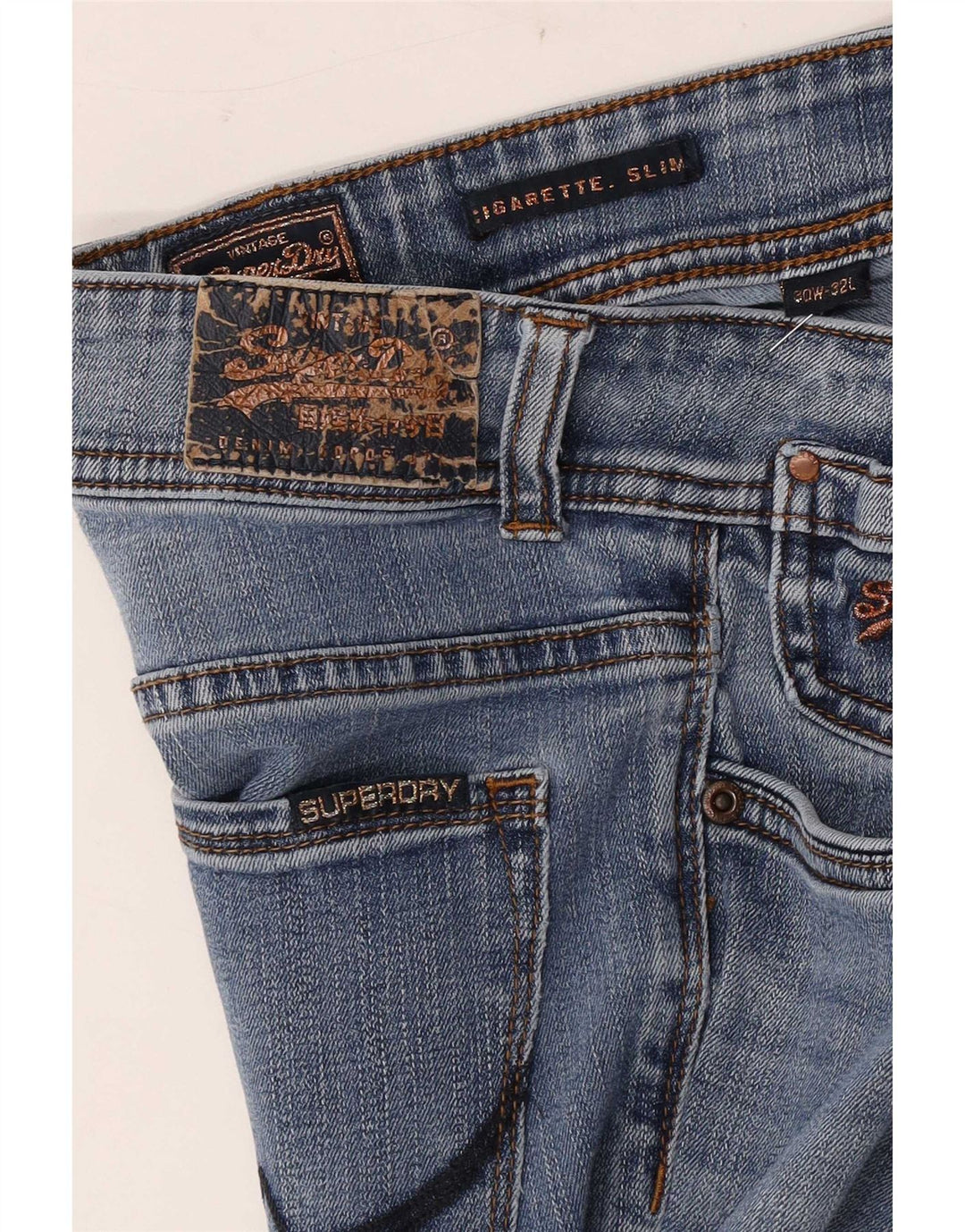 Jeans slim a sigaretta da donna Superdry W30 L32 Blu