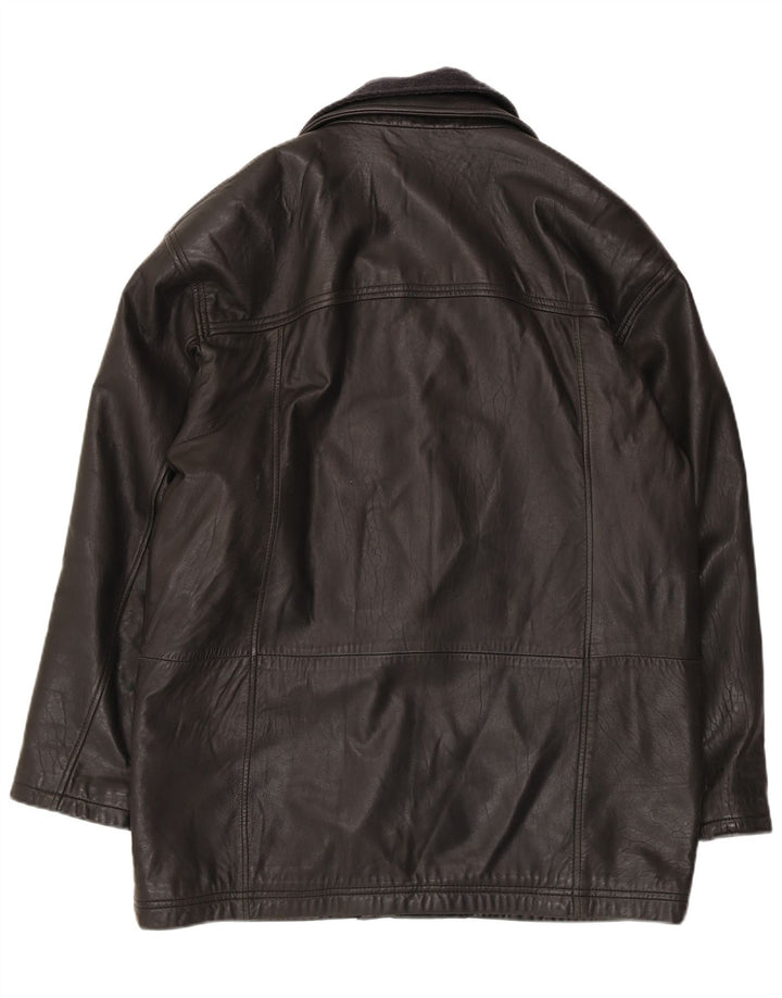 Giacca in pelle da uomo Trapper EU 52 XL Pelle nera