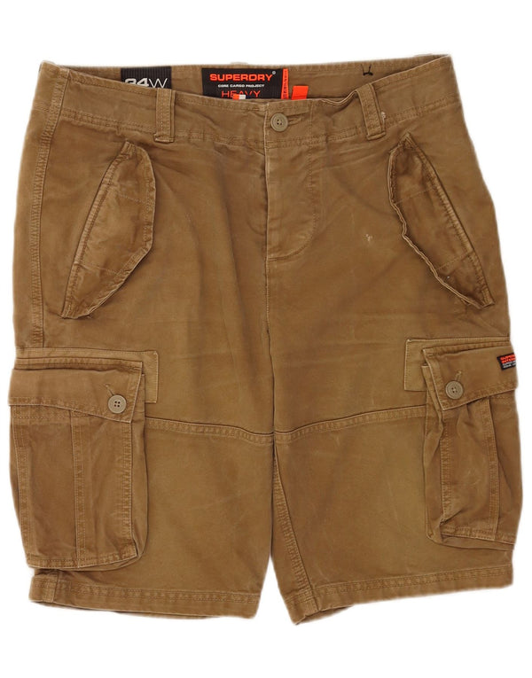 Pantaloncini cargo da uomo Superdry W34 Large Beige Cotton