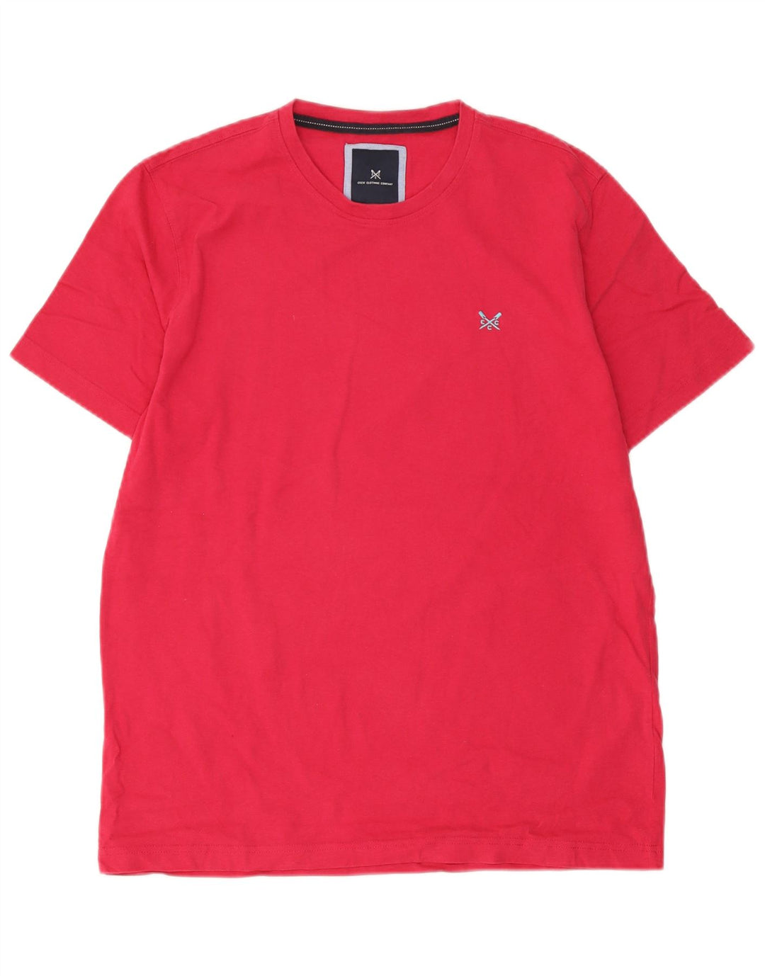 Crew Clothing T-shirt da uomo Top grande in cotone rosso