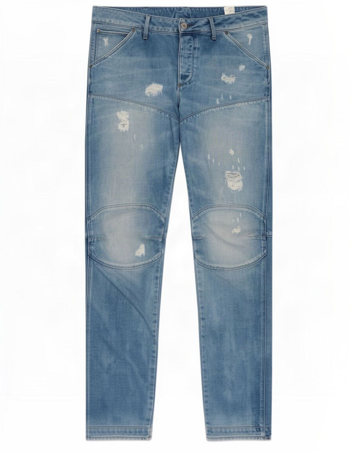Jeans slim invecchiati da uomo G-Star W34 L36 cotone blu
