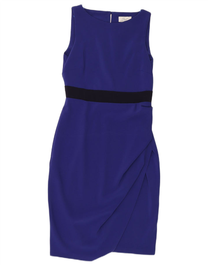 CLOSET Abito aderente senza maniche da donna UK 14 Poliestere blu medio