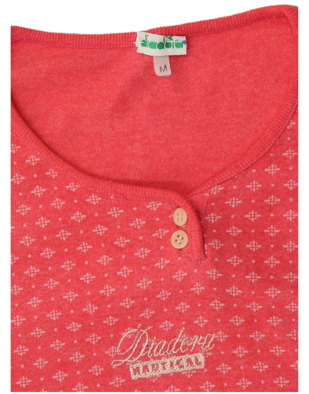 DIADORA T-shirt da donna Top UK 14 Cotone geometrico rosa medio