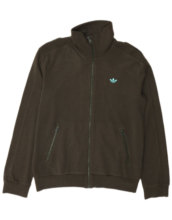 Maglione cardigan con zip intera da uomo Adidas IT 50 Large Khaki acrilico