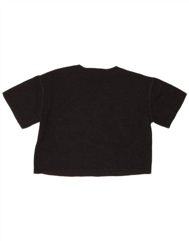 T-shirt Zara da donna Top UK 14 media nera