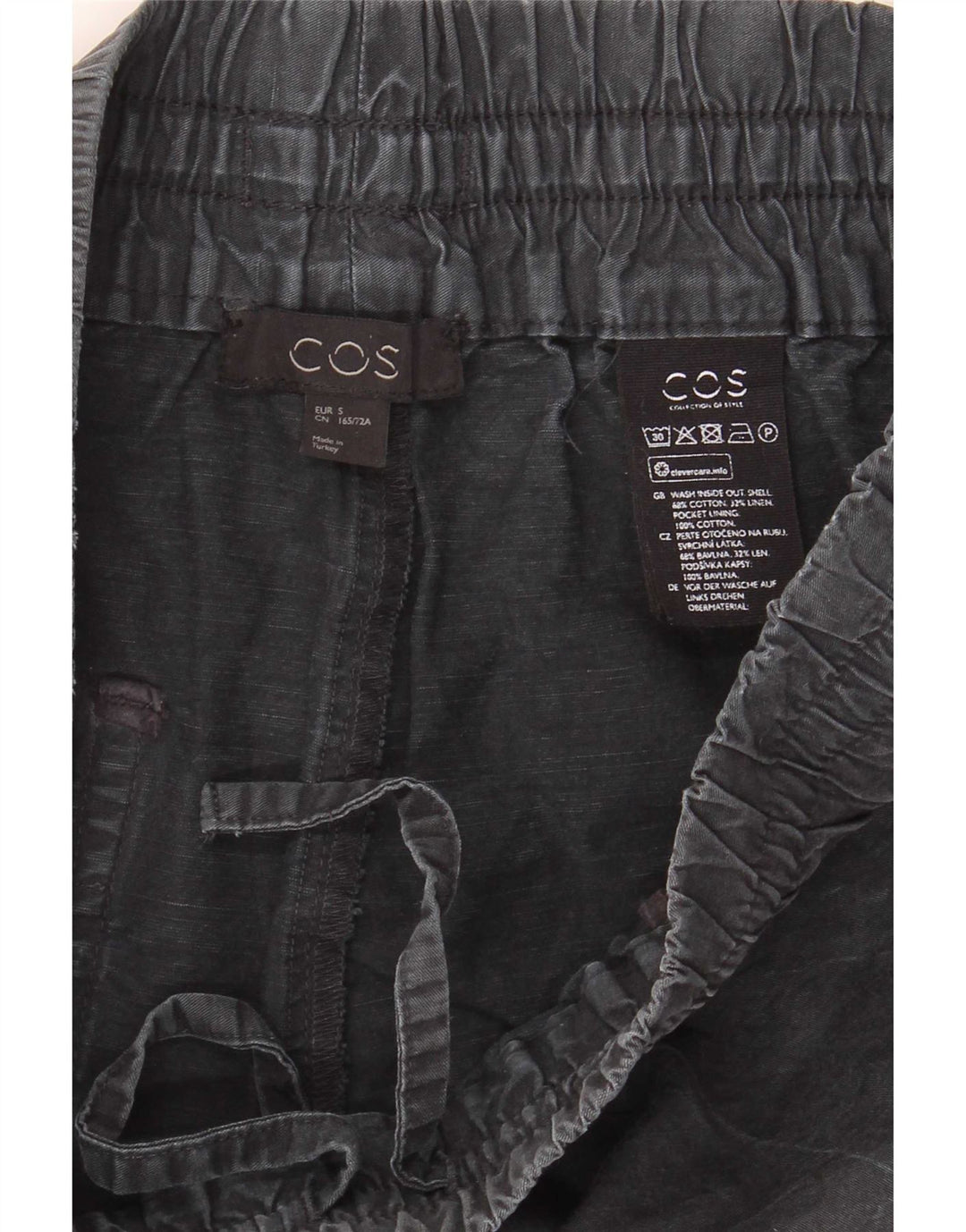 Pantaloncini casual a gamba larga da donna Cos piccoli W27 cotone grigio
