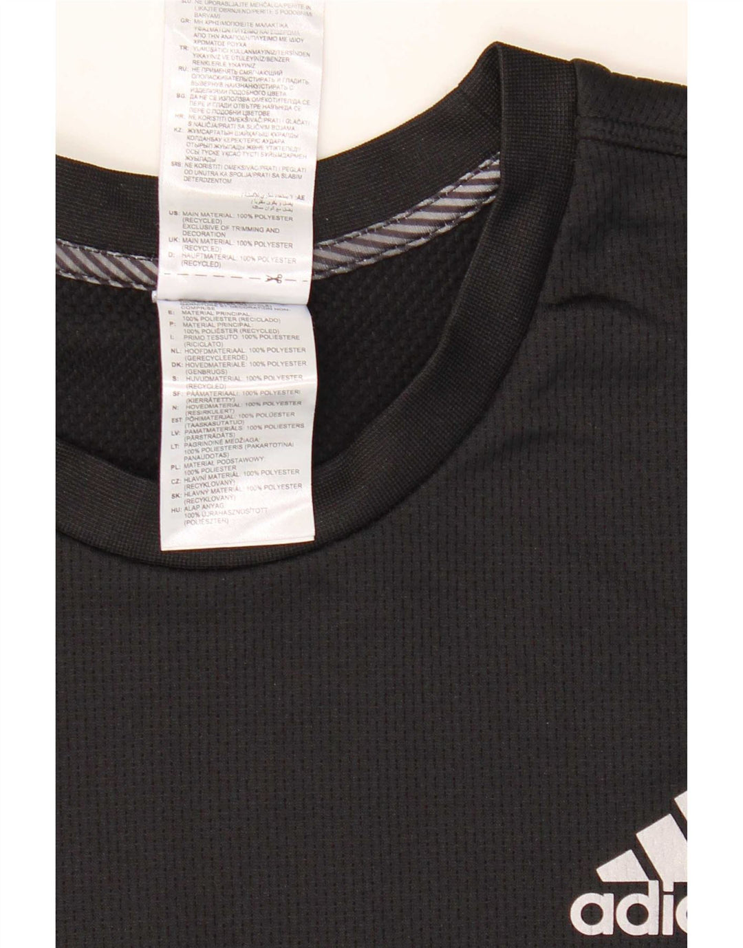 Adidas Aeroready Top da uomo a maniche lunghe grande in poliestere color block nero