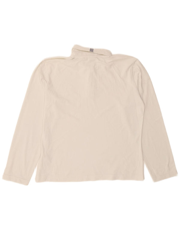 Polo Adidas da donna a maniche lunghe UK 18 XL bianca in poliammide