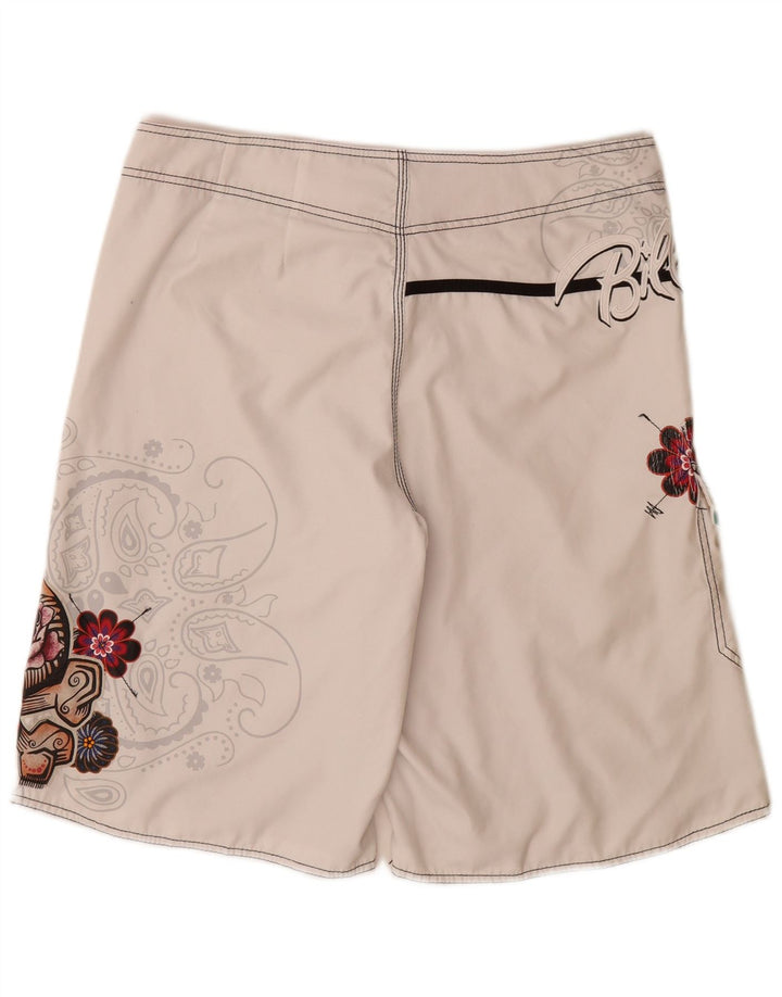 Pantaloncini da bagno grafici da uomo Billabong grandi in poliestere floreale bianco