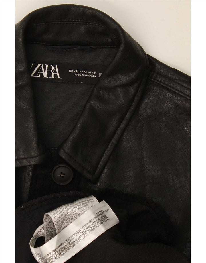 Camicia oversize da donna Zara UK 6 XS poliestere nero