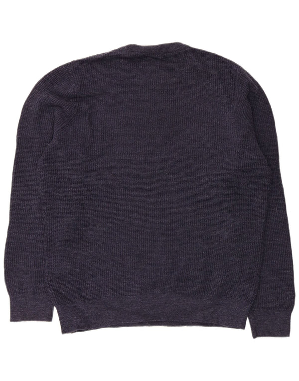 Maglione maglione girocollo da uomo Superdry XL in cotone blu navy