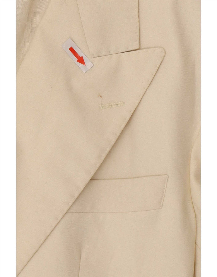 Giacca blazer lunga doppiopetto da uomo St Michael UK 42 grande bianca