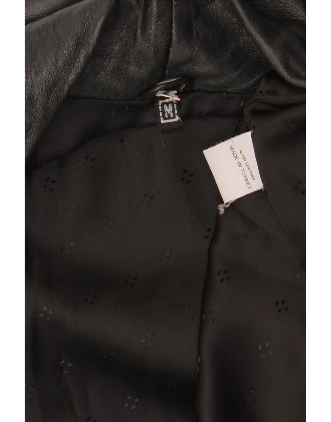 Cappotto in pelle oversize da donna VINTAGE UK 14 Pelle nera media