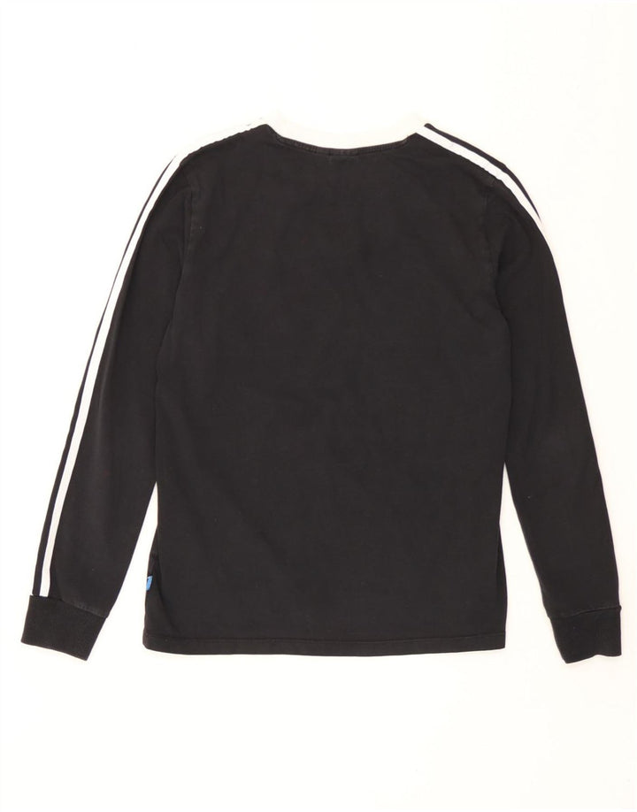 Top Adidas da donna a manica lunga UK 12 medio nero cotone