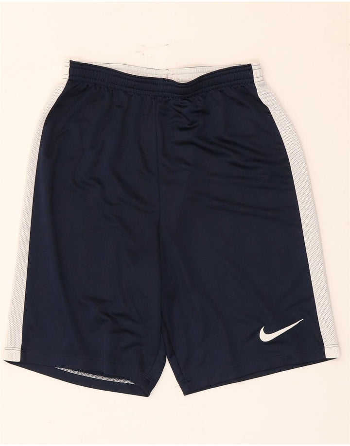 Pantaloncini sportivi Nike Dri Fit da uomo piccoli in poliestere color block blu navy