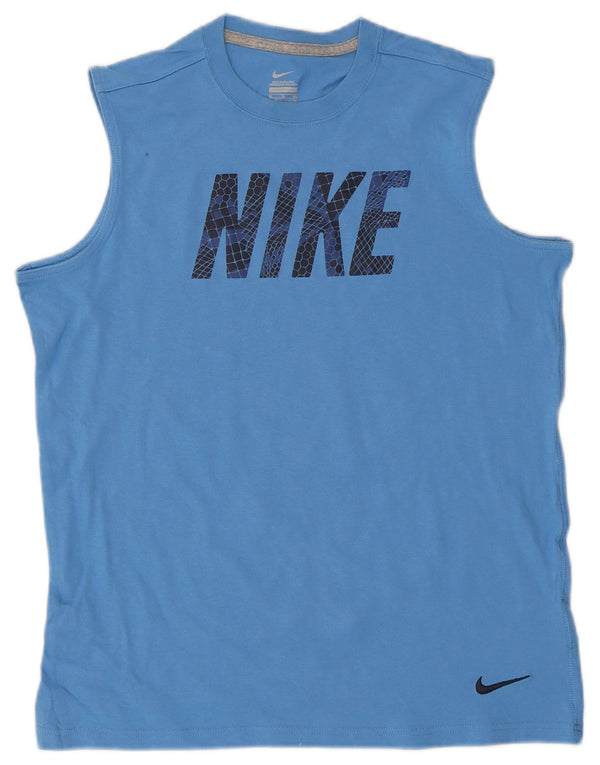 Canotta grafica Nike da ragazzo, 13-14 anni, XL, cotone blu