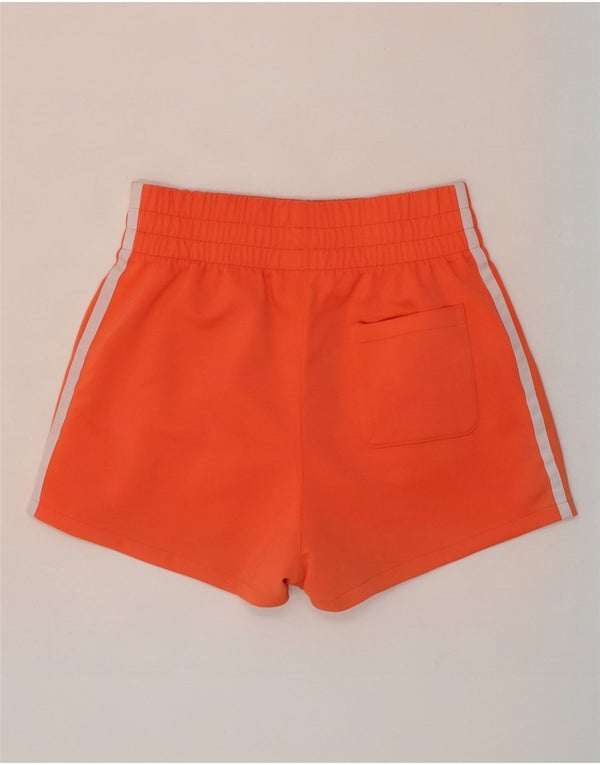 Pantaloncini sportivi da donna Adidas UK 10 Small arancione poliestere