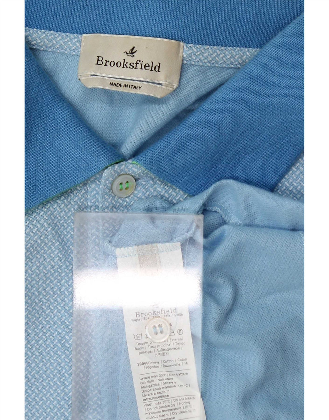 Polo da uomo Brooksfield IT 54 XL in cotone blu