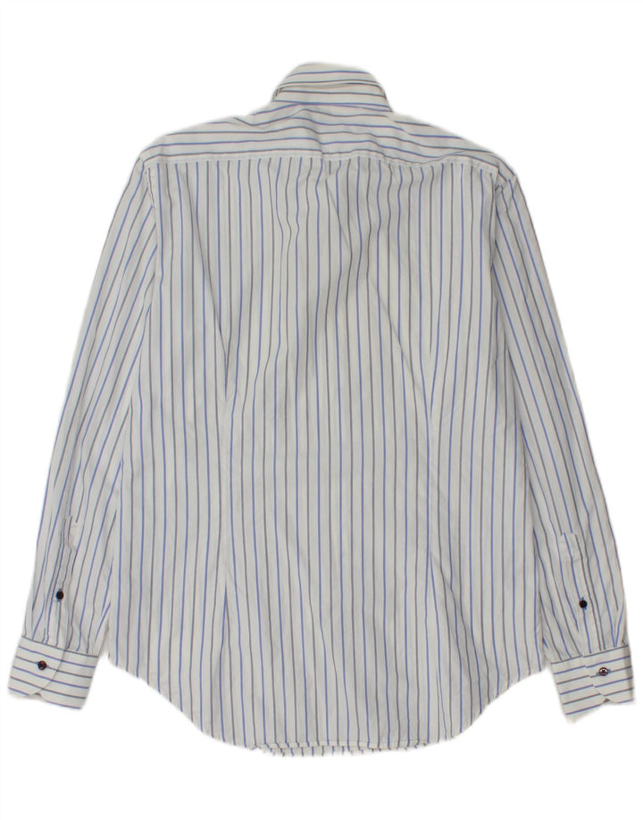 Camicia da uomo Ungaro taglia 39 15 1/2 cotone a righe bianche medie