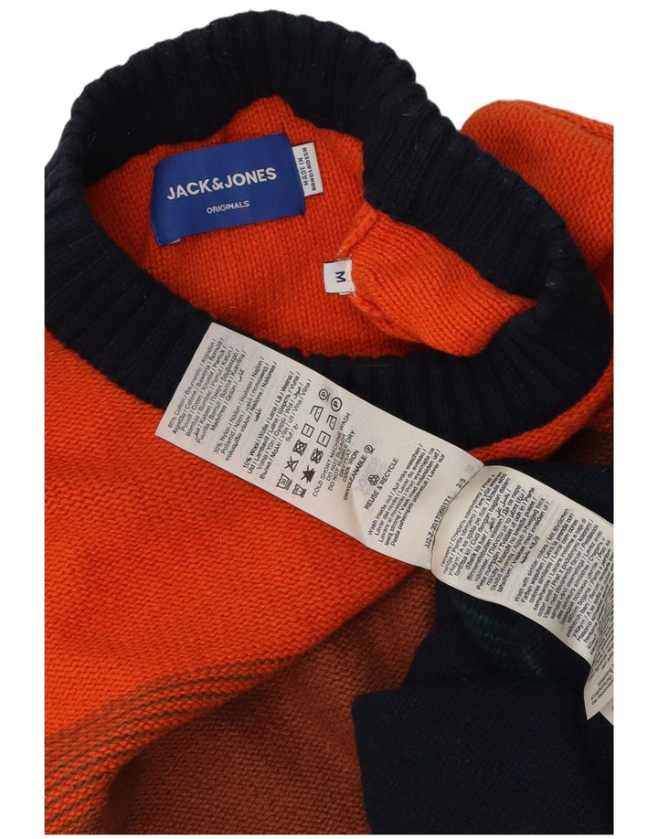 Jack & Jones Maglione girocollo da uomo a righe medie multicolore