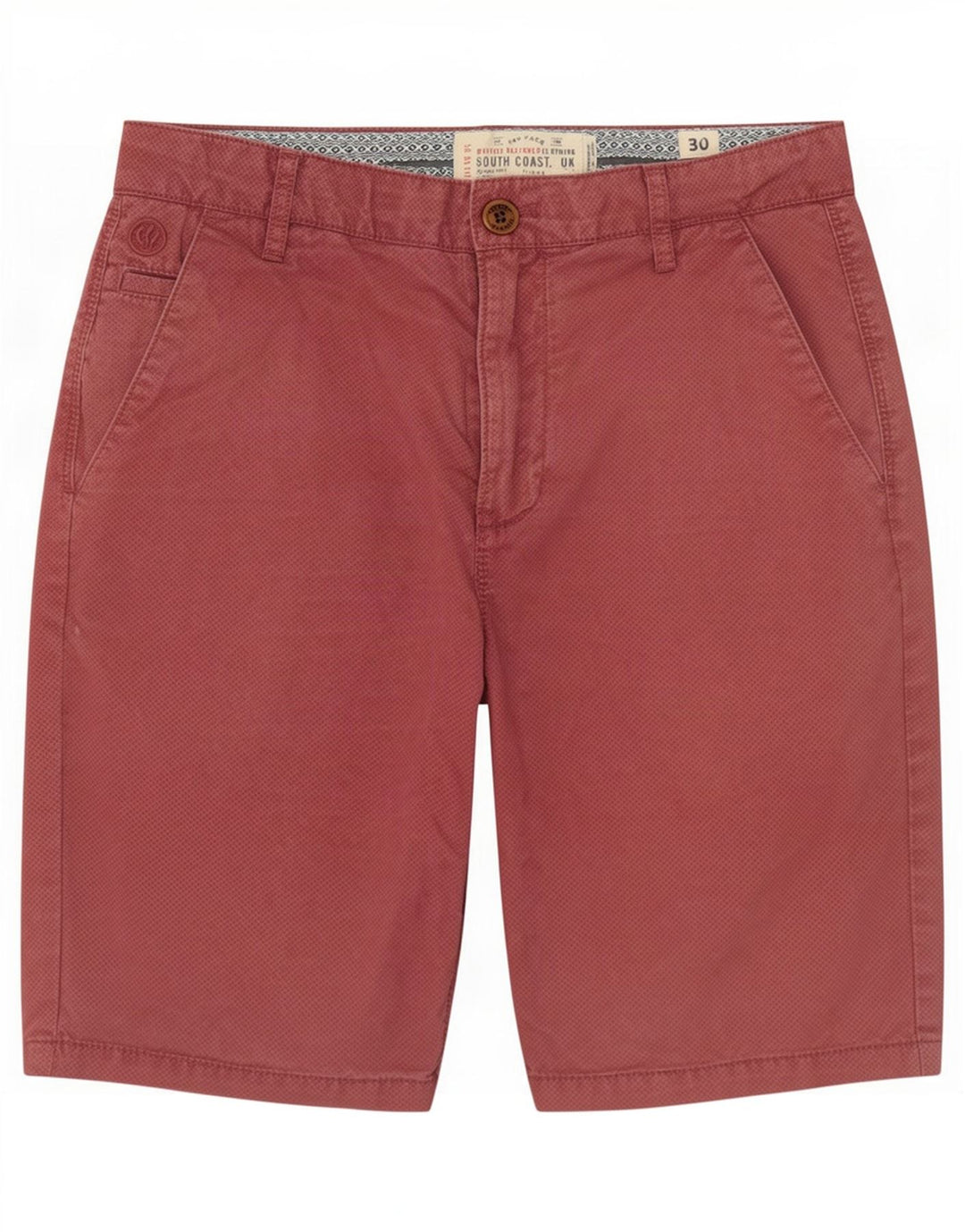 Pantaloncini chino da uomo Fat Face W30 cotone maculato rosa medio