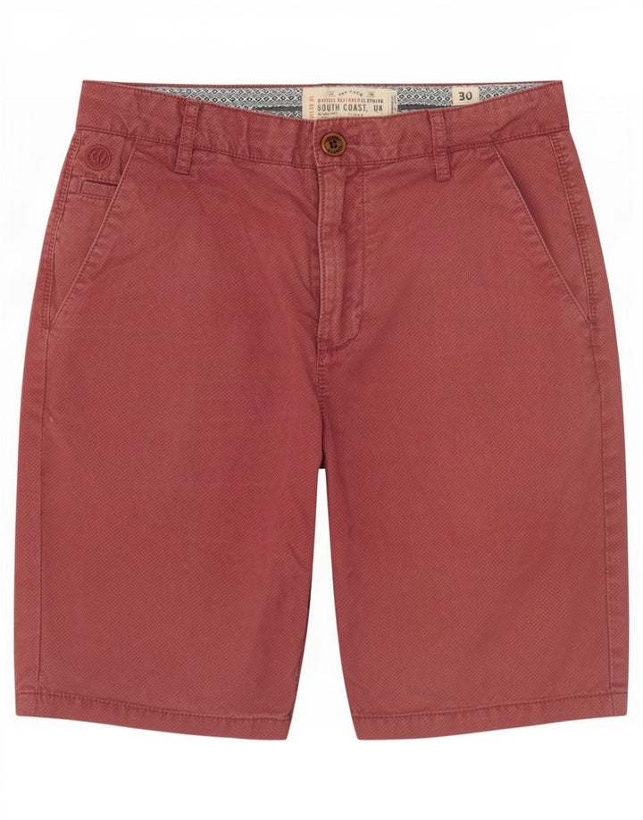 Pantaloncini chino da uomo Fat Face W30 cotone maculato rosa medio