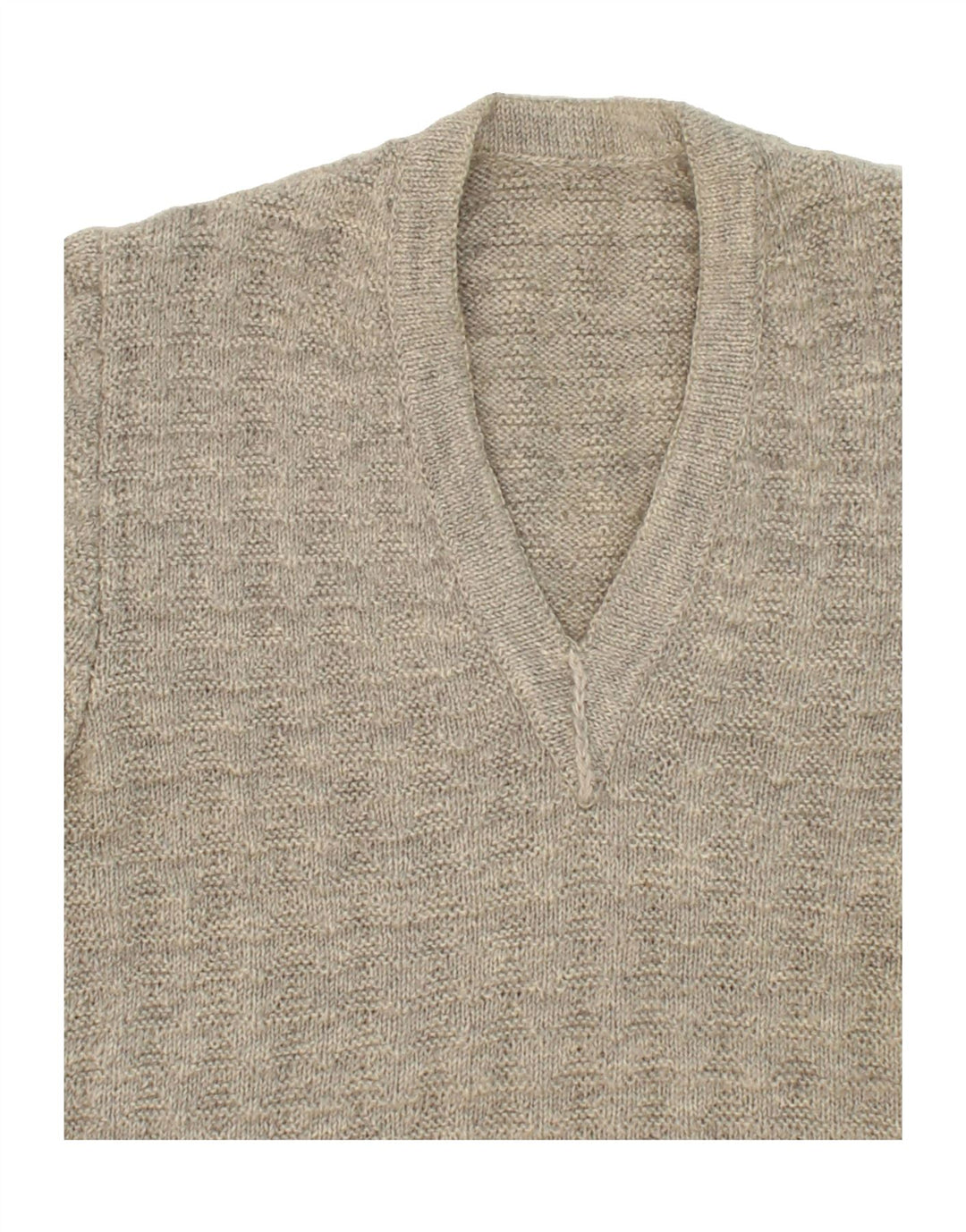 VINTAGE Womens V-Neck Jumper Sweater UK 12 Medium Grey Vintage Vintage and Second-Hand Vintage from Messina Hembry 