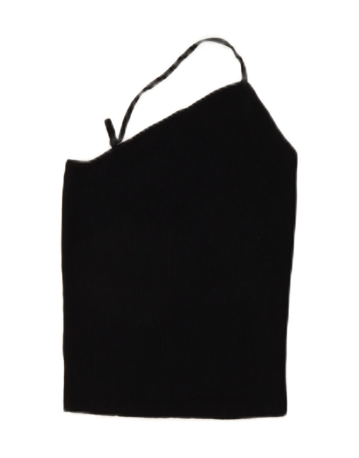 Top corto da donna con spalle scoperte Zara UK 8 piccolo in viscosa nera