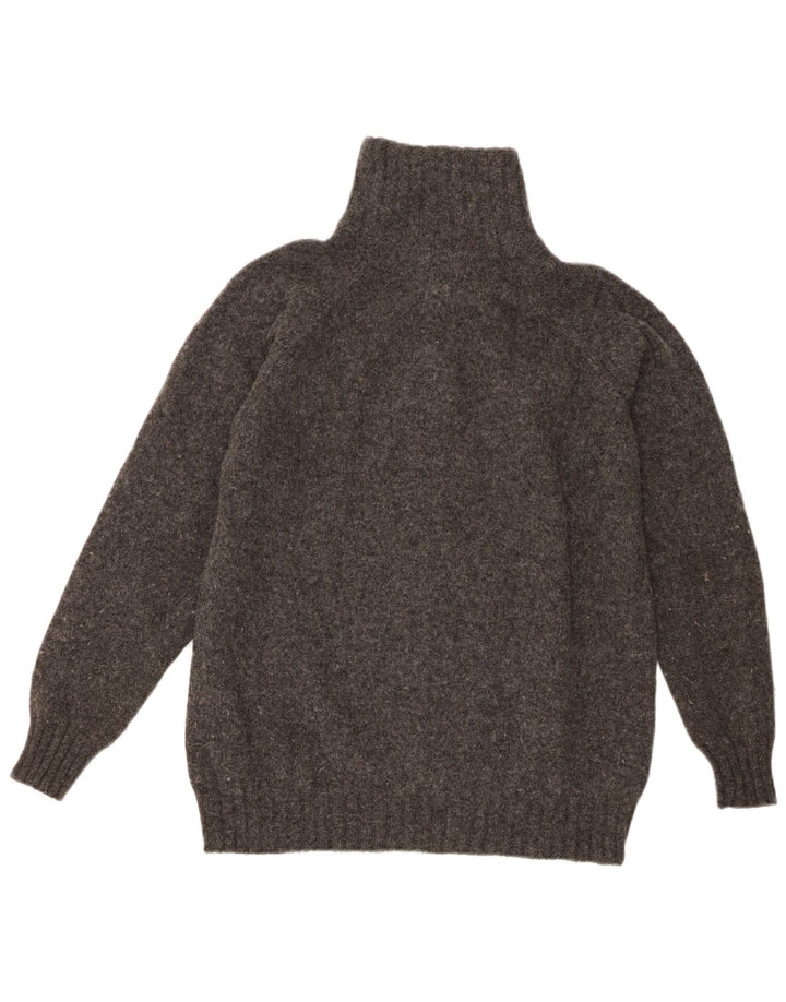 Maglione cardigan da uomo Zara grande in lana grigia