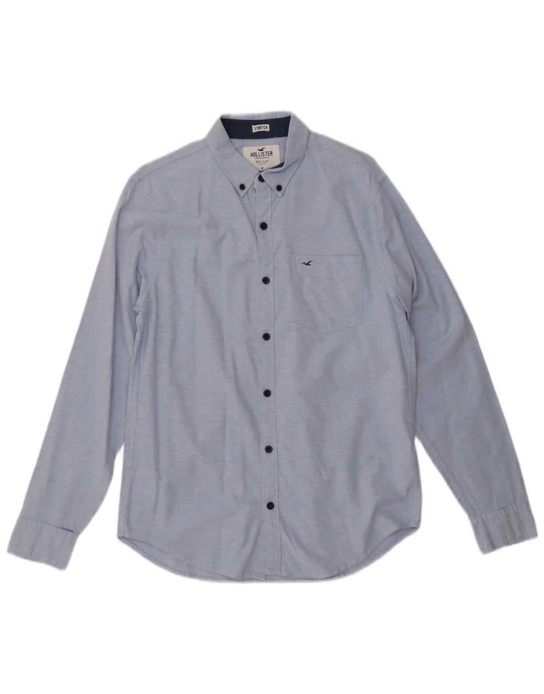Camicia da uomo HOLLISTER in cotone blu medio