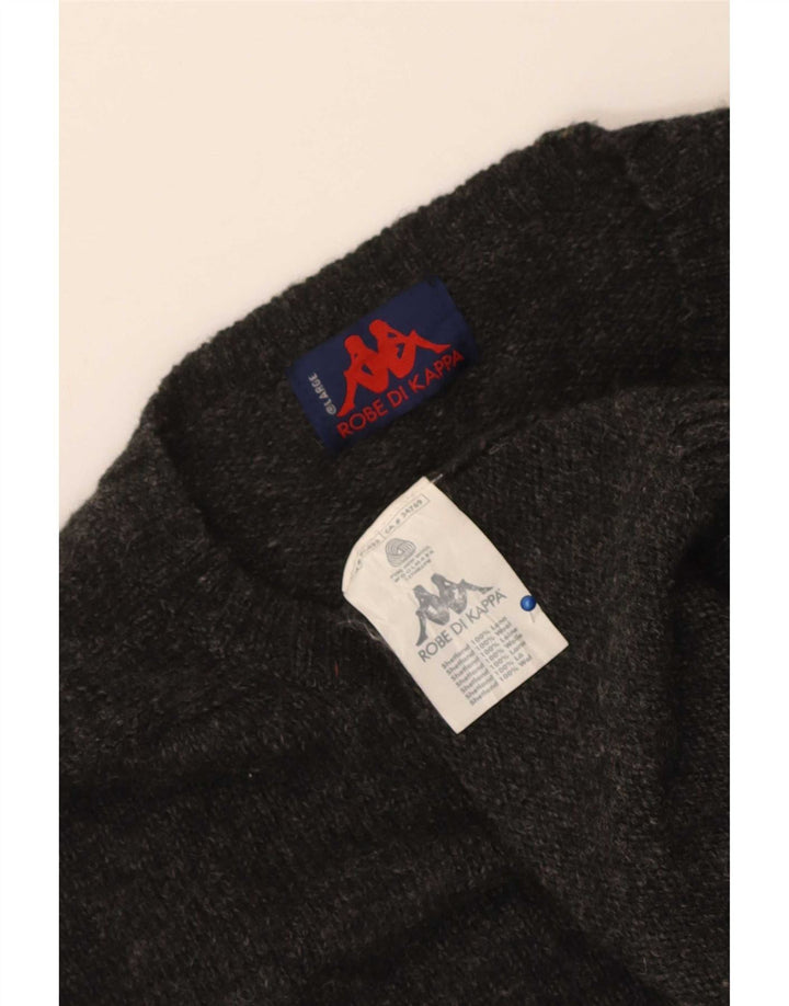 Maglione Kappa Uomo Girocollo Maglione Large Grigio Lana
