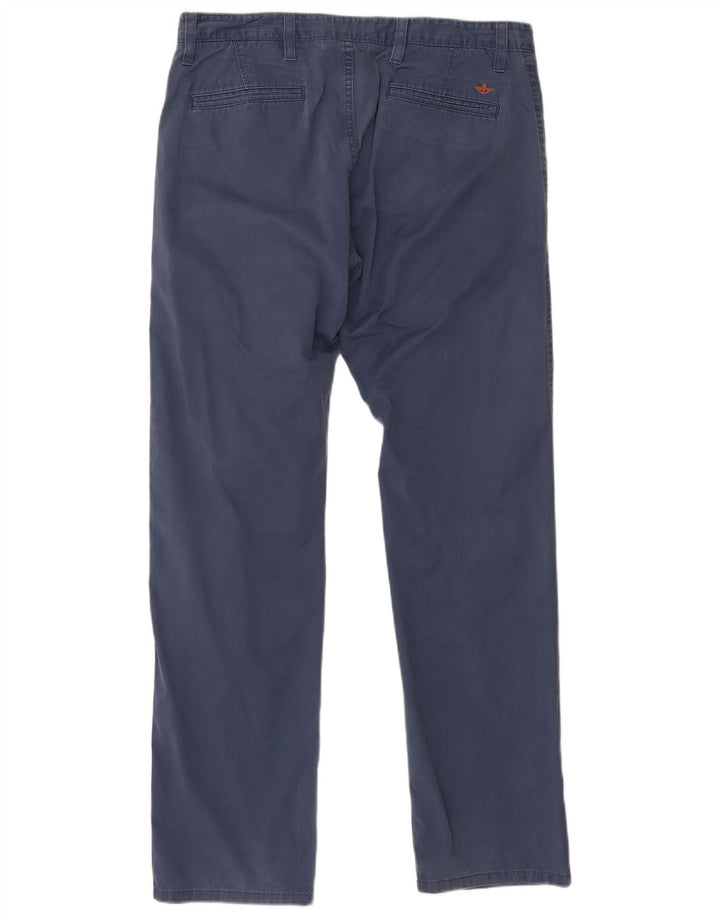 Pantaloni chino dritti da uomo Dockers W33 L32 in cotone blu navy