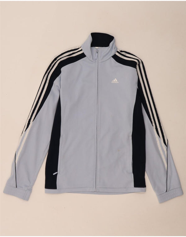 Giacca da tuta da donna Adidas UK 14 Poliestere color block blu medio