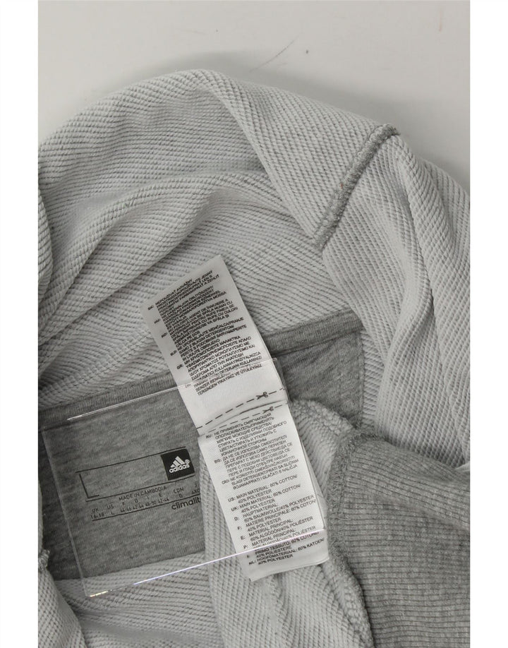 ADIDAS Womens Climalite Oversized Sweatshirt Jumper UK 16/18 Large Grey Vintage Adidas and Second-Hand Adidas from Messina Hembry 