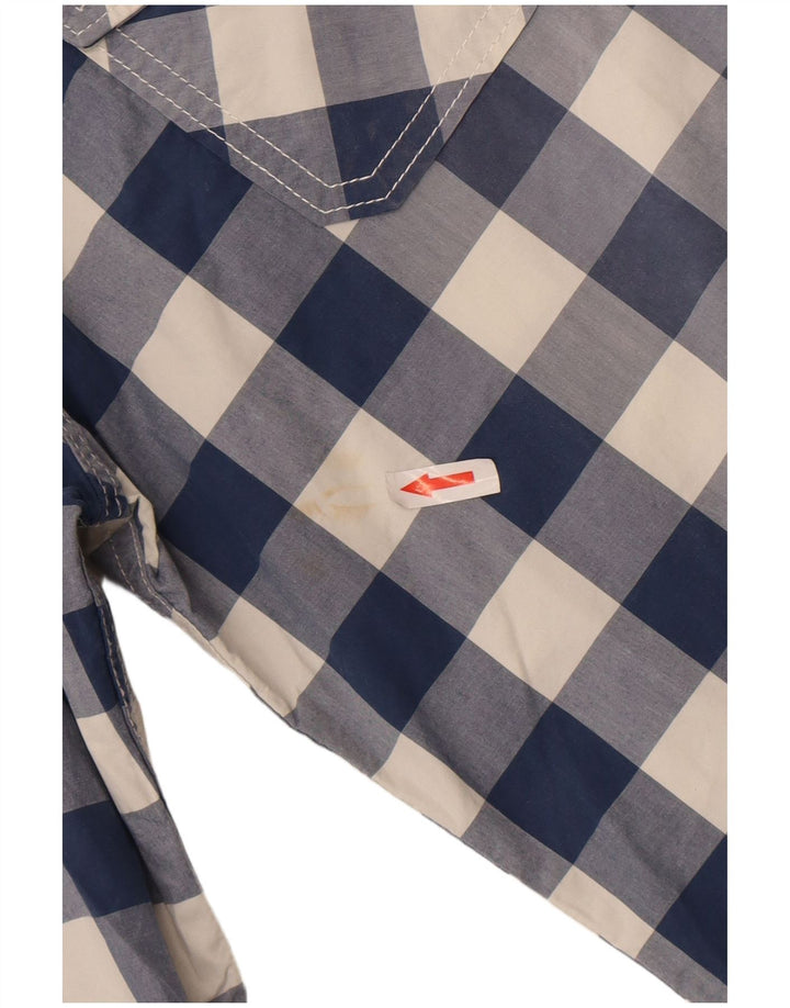 Camicia da uomo Superdry 2XL in cotone a quadretti blu