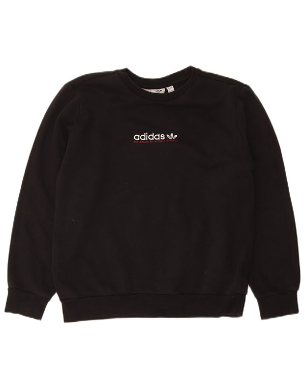 Felpa grafica Adidas da ragazzo 13-14 anni in cotone nero